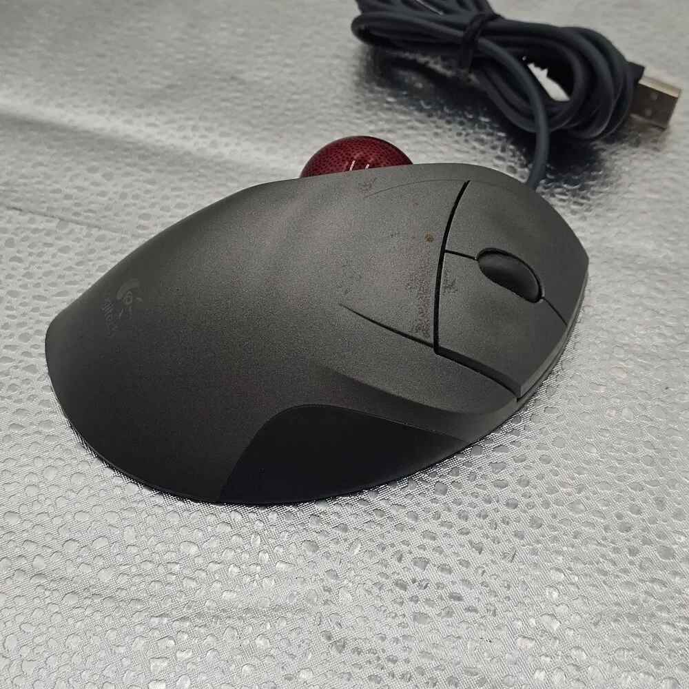 Logitech T-BB18 Wired Optical Trackball Mouse 3-Button Scroll Wheel Tested
